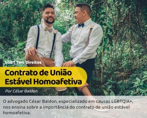 Foto de um casal homoafetivo para nos lembrar da importância da união estável entre pessoas do mesmo sexo,