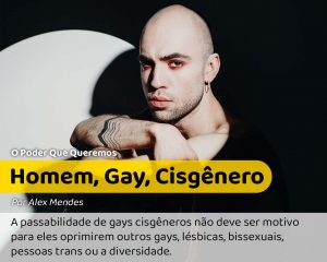 Na foto um homem gay e cisgênero com olhar de julgamento.