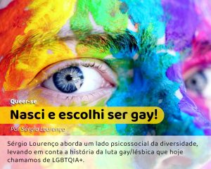 foto de um rosto em close nos olhos mostrando a pintura nas cores da bandeira gay. Foto de Sharon McCutcheon no Pexels